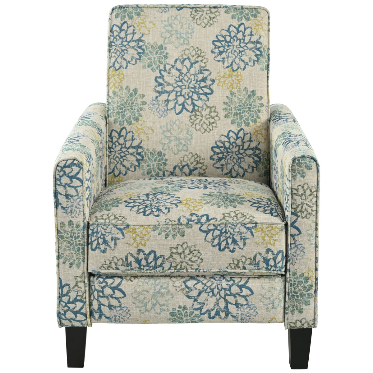 Sillón reclinable tapizado Push Back para sala de estar - Azul