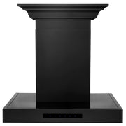 ZLINE - 24 inches - Externally Vented - Wall Range Hood - Black Stainless Steel