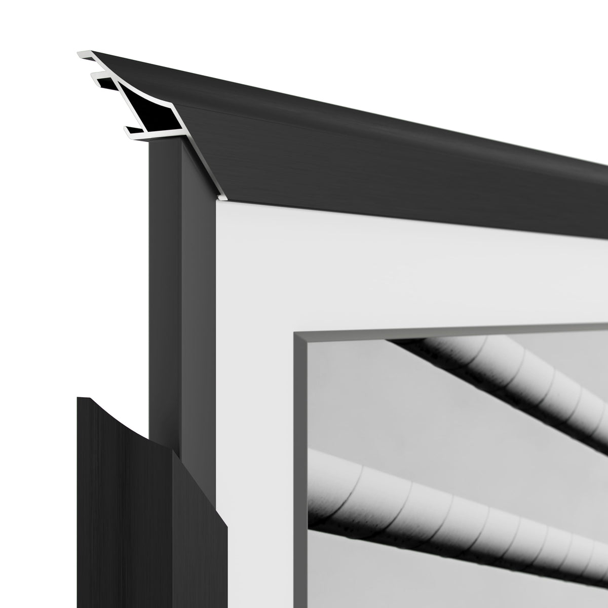Deco TV Frames - Alloy Scoop Bezel for Samsung The Frame and Frame Pro TV - 55" - Anodized Black