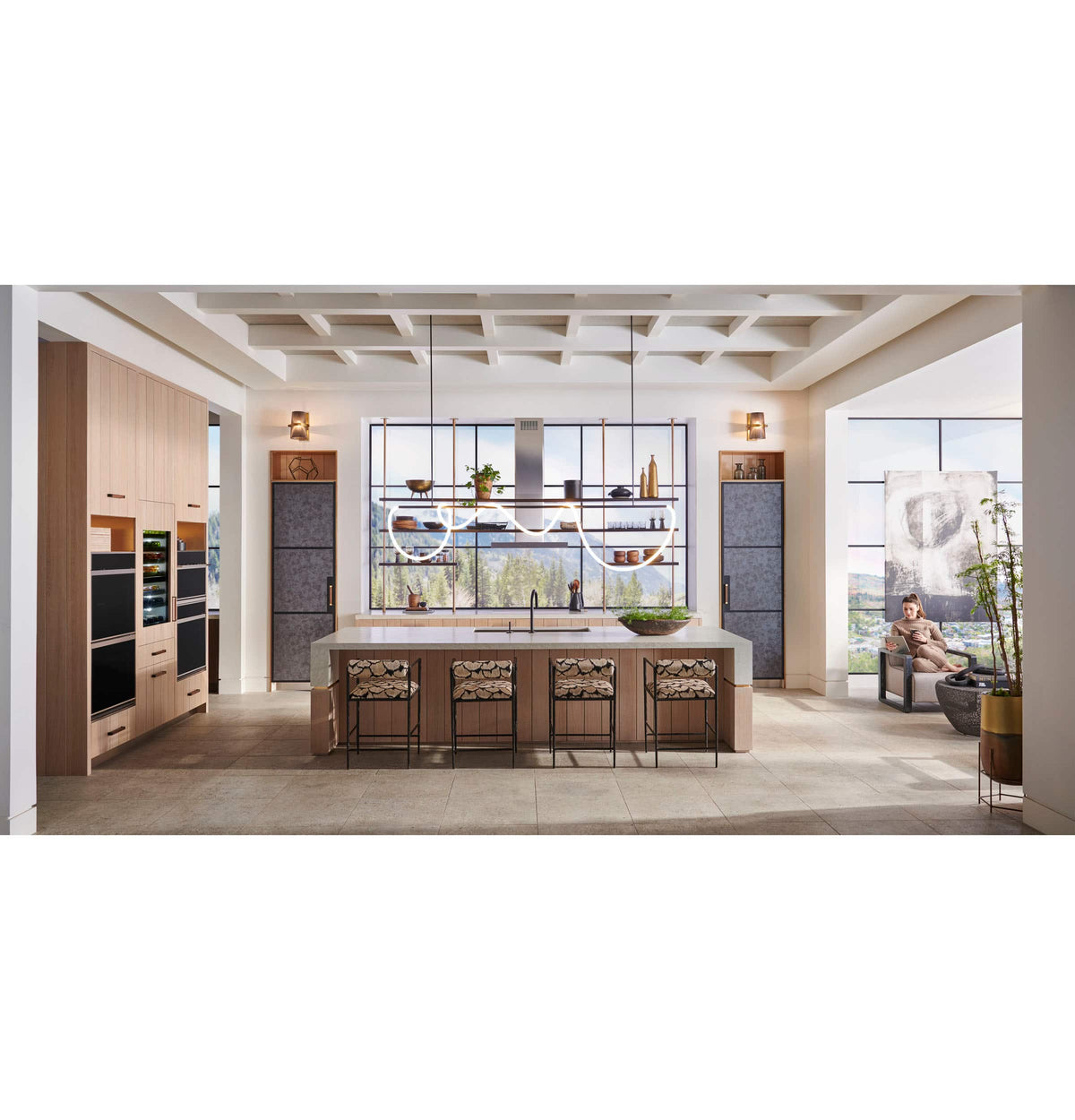 Monogram - 30" Built-In Single Electric Convection Wall Oven with Precision Cooking and LCD Controls - Stainless Steel