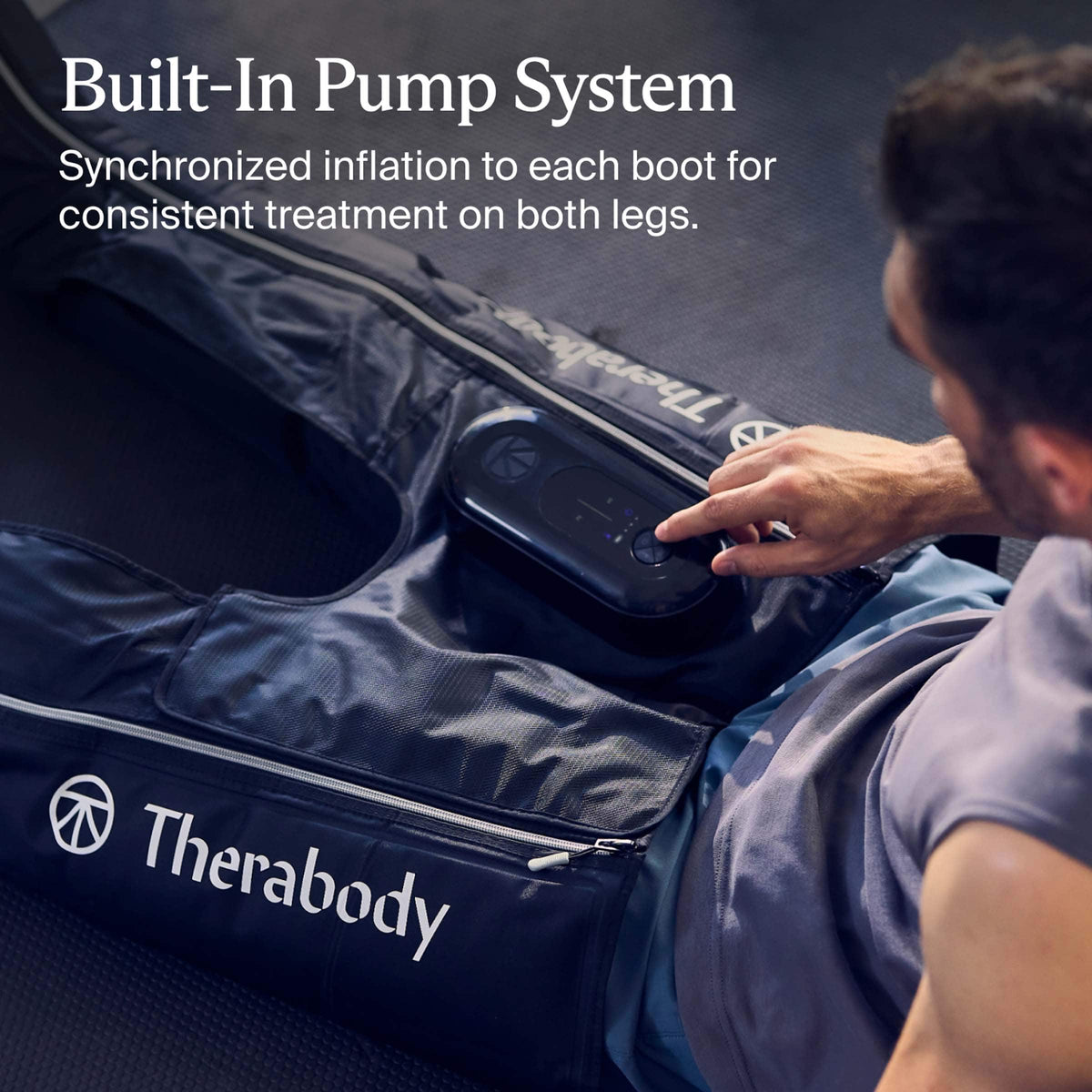 Therabody - JetBoots Prime - Ultra-Portable Wireless Compression Boots For Easy Leg Recovery - Short - Black
