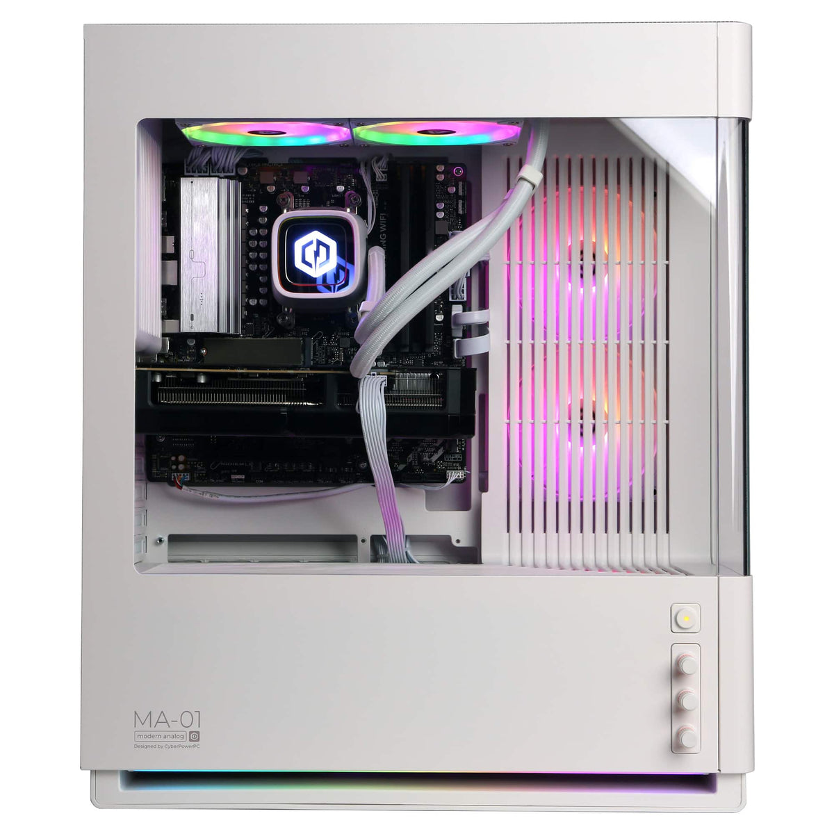 CyberPowerPC - Gaming Desktop - AMD Ryzen 7 9700F - NVIDIA GeForce RTX 5070 12GB - 32GB DDR5 - 1TB PCIe 4.0 SSD Storage - White