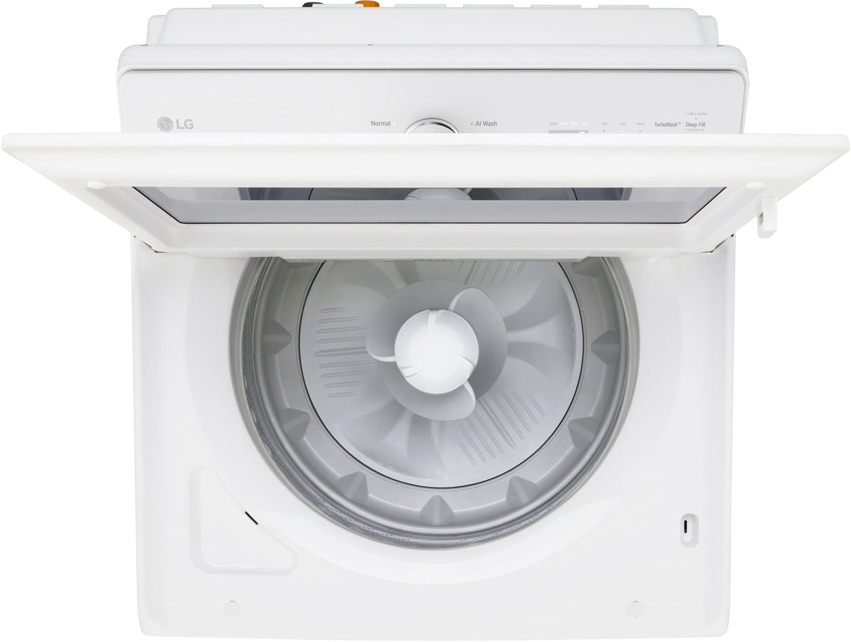LG - 4.8 Cu. Ft. High-Efficiency Smart Top Load Washer with EasyUnload - Alpine White