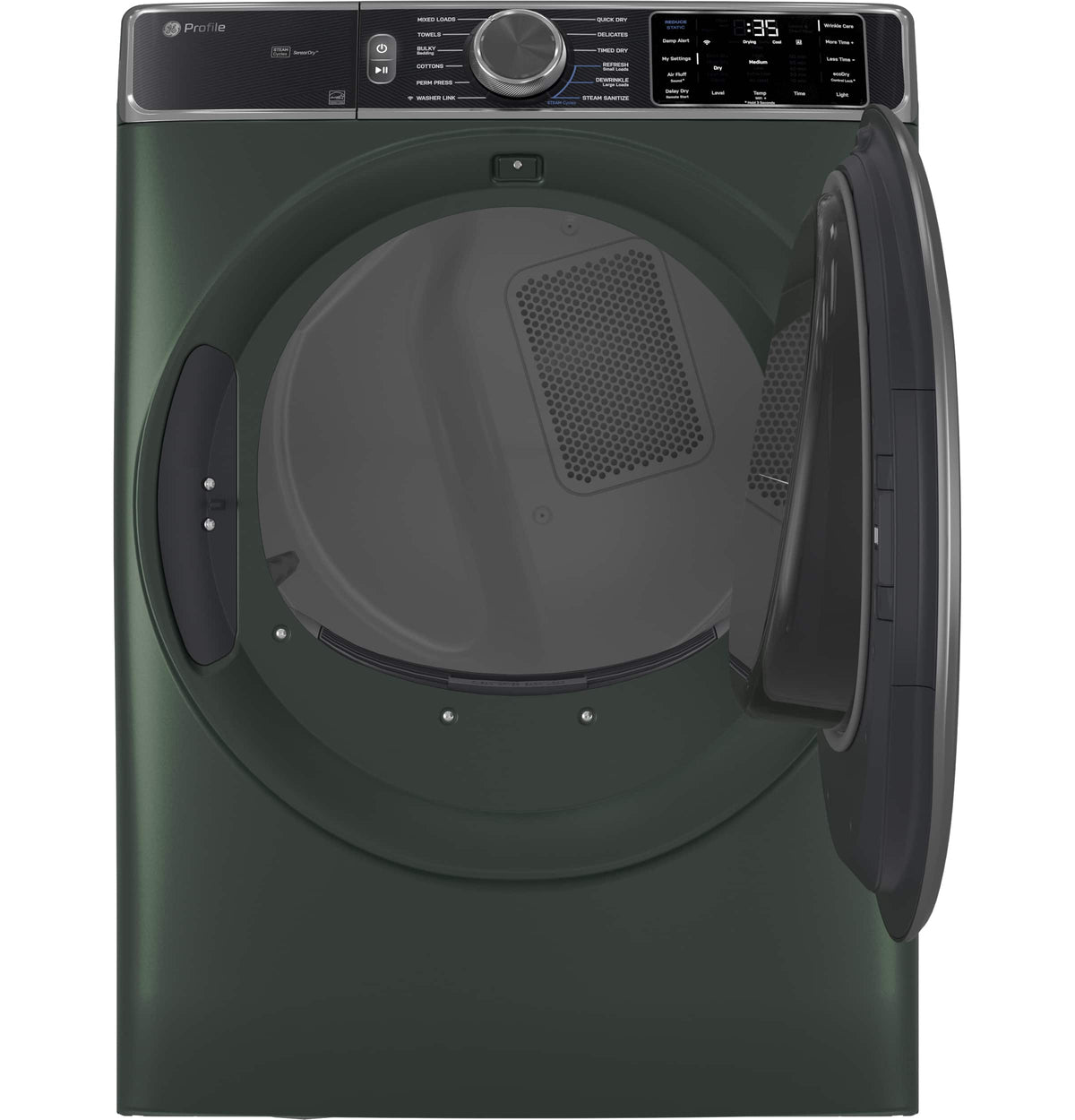 GE Profile - 7.8 Cu. Ft. Stackable Smart Gas Dryer with Steam and Sanitize Cycle - Jade Green