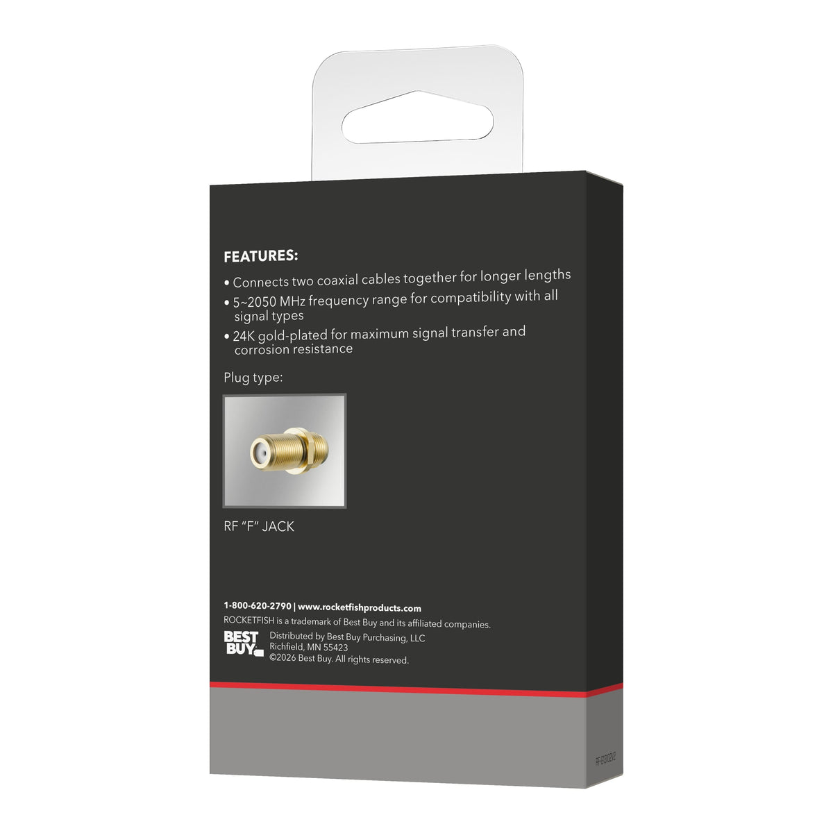 Rocketfish™ - Coaxial Cable Couplers (2 Pack) - Gold