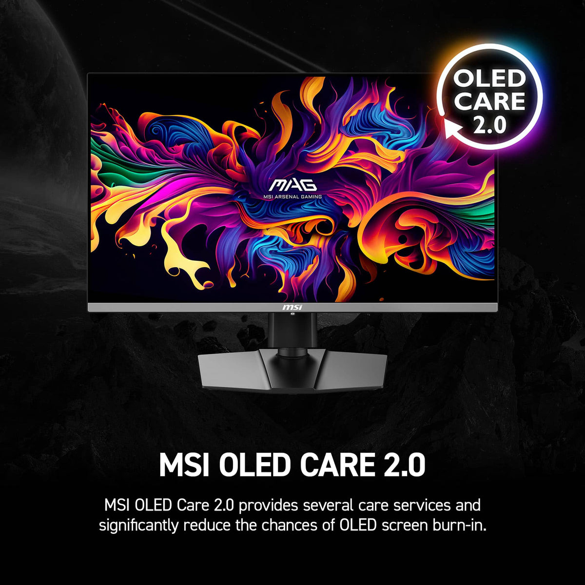 MSI - MAG 322UP QD-OLED E16 32" UHD 165Hz 0.03ms G-SYNC FreeSync Premium Pro Gaming Monitor True Black 400 (DP, HDMI, USB-C) - Metallic Black