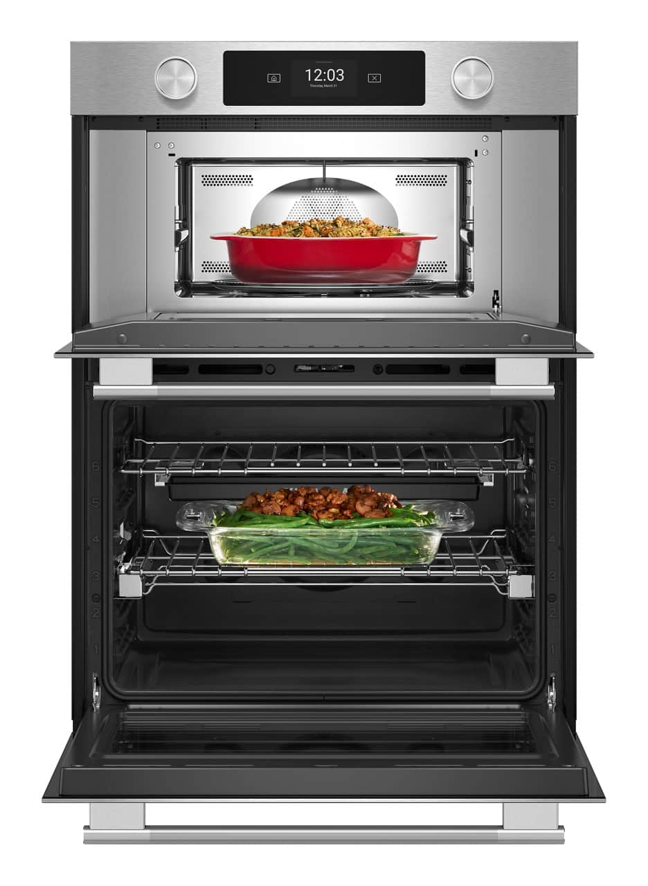 KitchenAid - 30" Smart Built-In Electric Combination Wall Oven with Microwave and Intelligent Cooking Camera - Stainless Steel