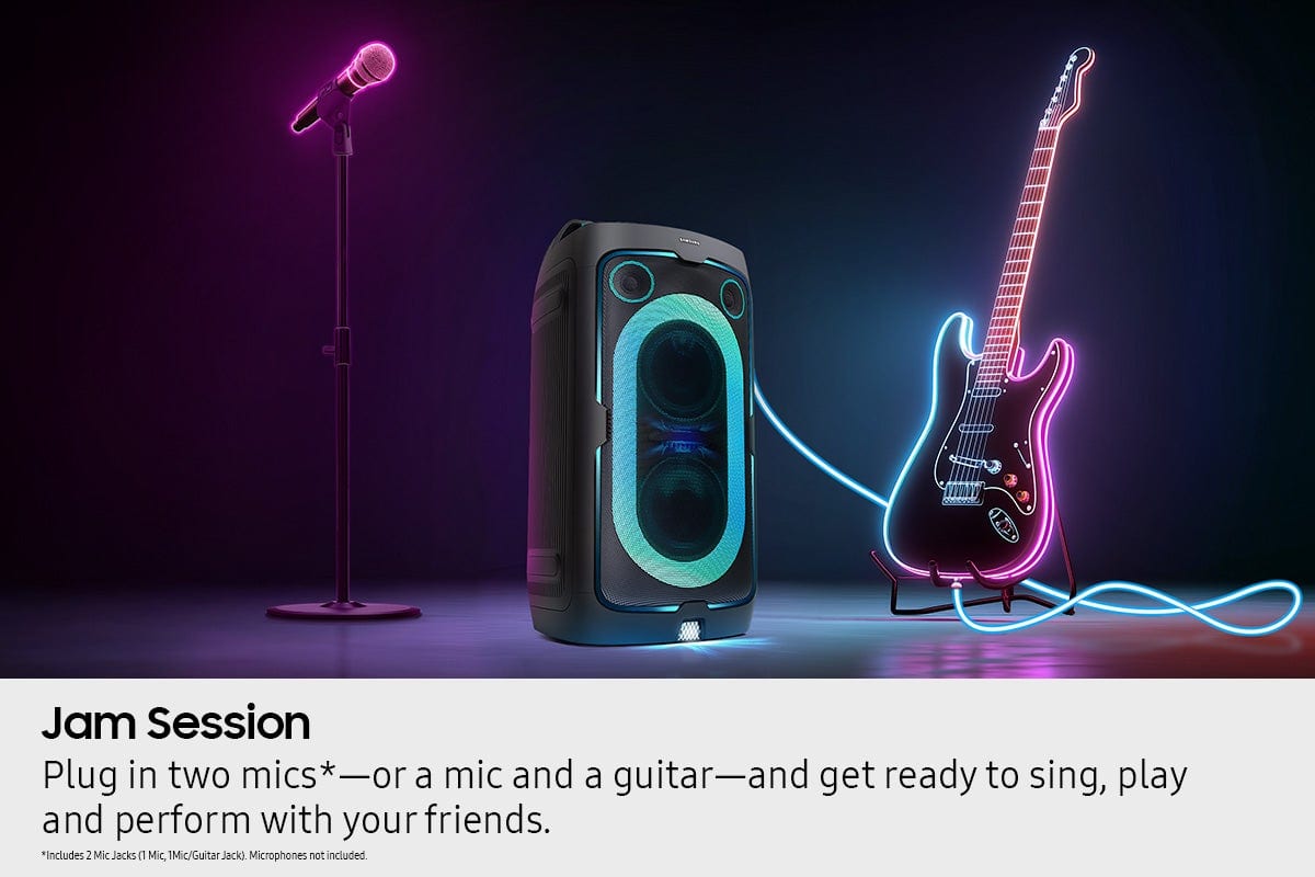 Samsung - MX-ST40F/ZA Sound Tower 160W Portable Party Speaker with Built In Battery - Black