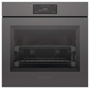 Fisher & Paykel - 24" 3 Cu Ft Built-in Combination Steam Oven, 6.8 Touchscreen - Handleless - Minimal Grey - Gray