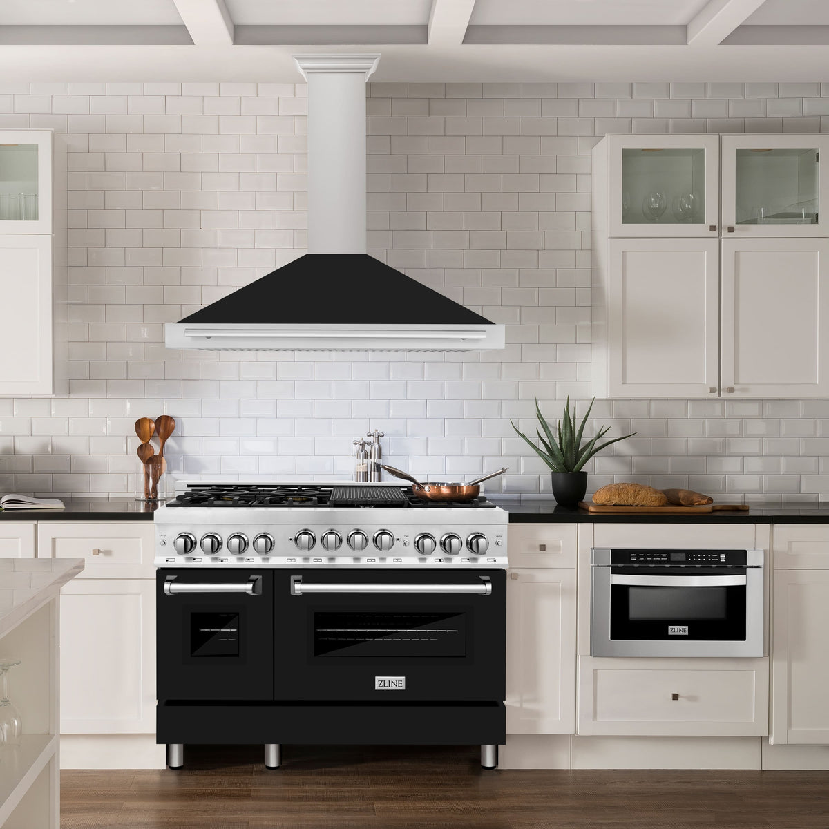 ZLINE - 48 inches - Externally Vented - Wall Range Hood - Black Matte
