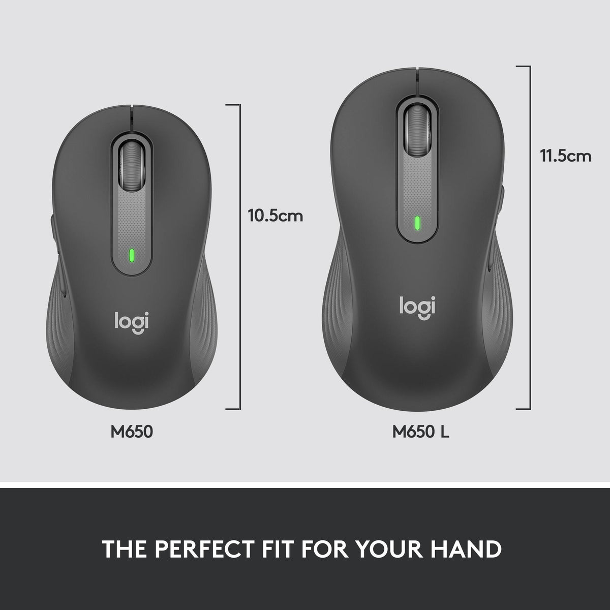 Logitech - Signature M650 L for Business Wireless Optical Mouse For Large Sized Hands - Wireless - Graphite