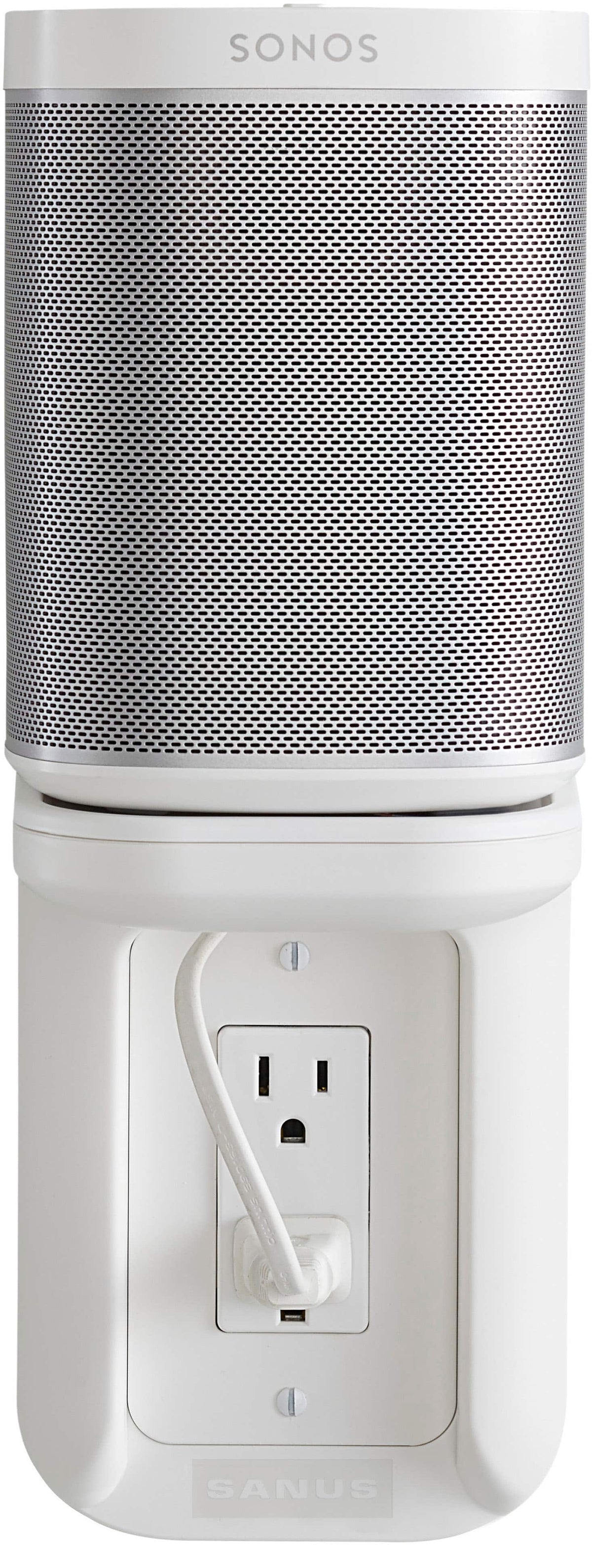 Sanus - Small Device Outlet Speaker Mount - White