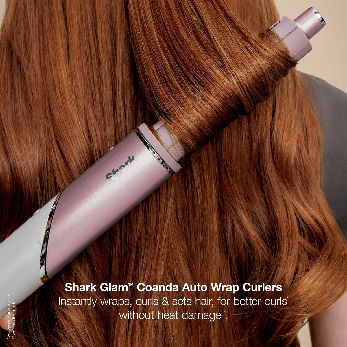 Shark - Glam Ceramic & Powerful Air Styling & Hair Dryer System, For Curling, Air Straightening & Glossing + FrizzFighter - Pink