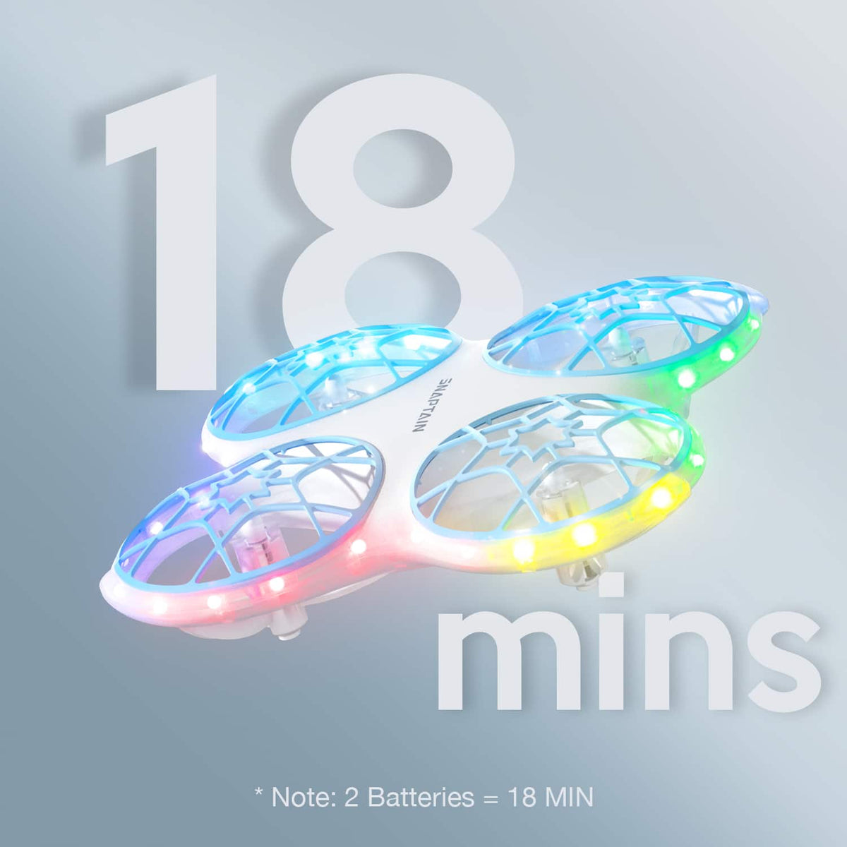Snaptain - K30 Mini 720P HD Camera Drone with Colorful Lighting and Remote Controller - White