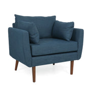 Luminate - Upholstered Fabric Club Chair With Tapered Legs And 2 Accent Pillows