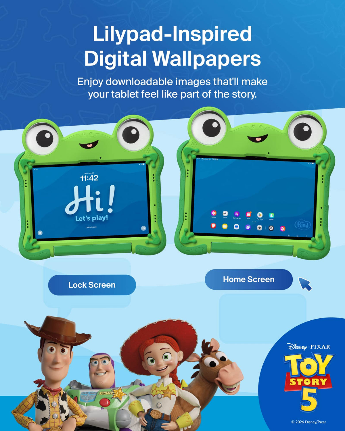 Belkin - Disney Pixar Toy Story 5 Lilypad Inspired Samsung Case (A11+) with Handle & Kickstand - Green