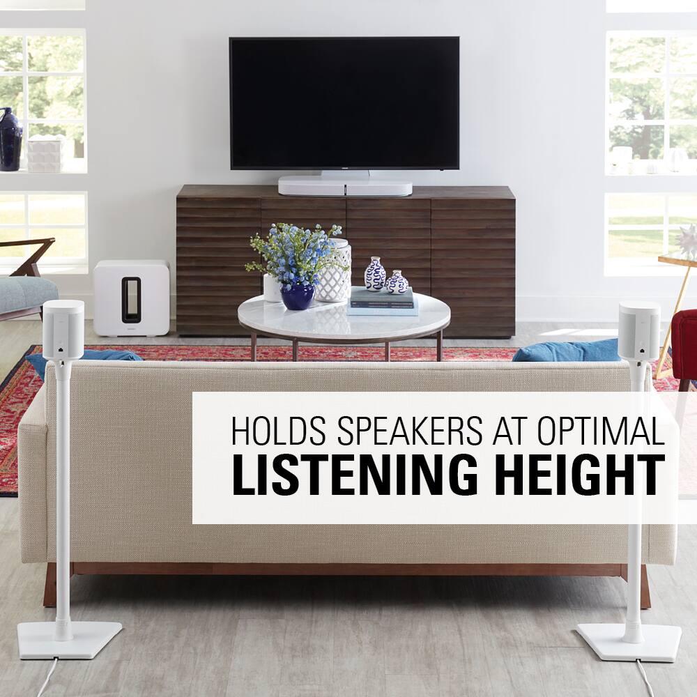 Sanus - Speaker Stand - White