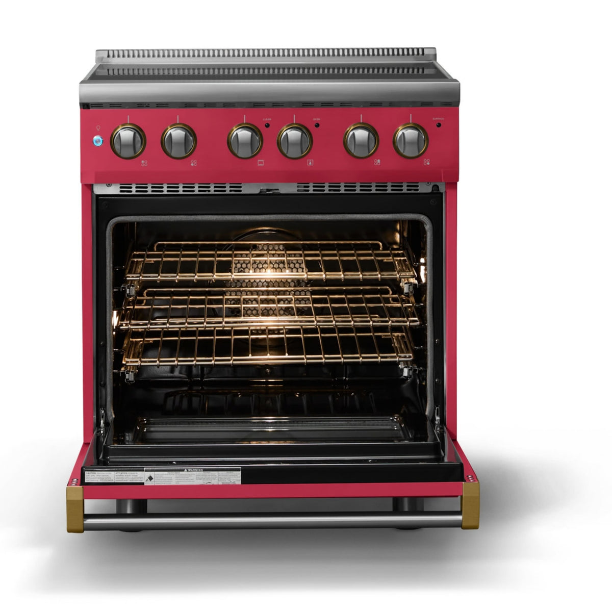 Viking - 30"W. Pro5S 4.7 Cu. Ft. Freestanding 4 Element Electric Convection Range - /Brushed Brass - Valentine