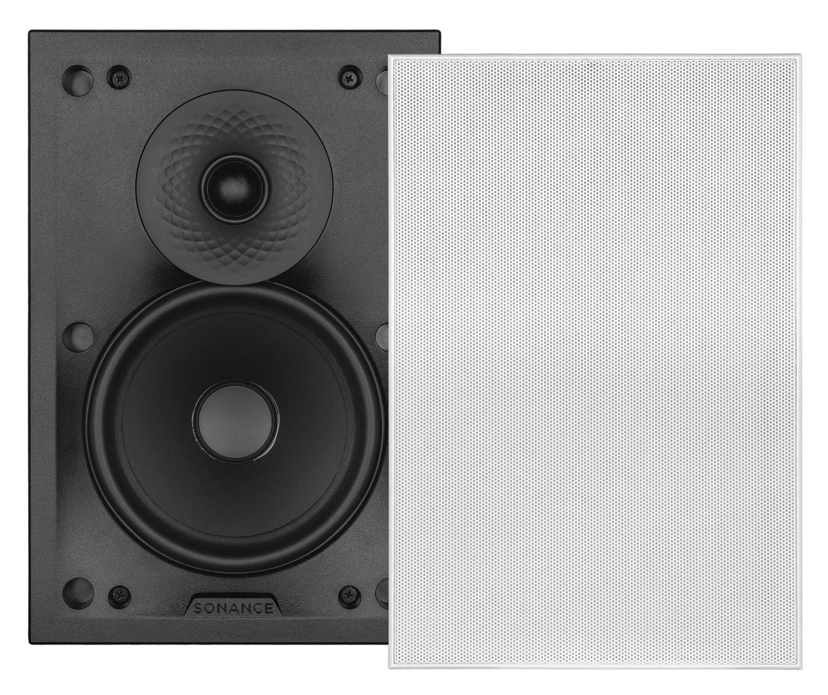 Sonance - VXXT6 RECTANGLE SINGLE SPEAKER - Visual Experience Extreme 6-1/2" 2-Way Indoor/Outdoor In wall Speaker (Each) - Paintable White