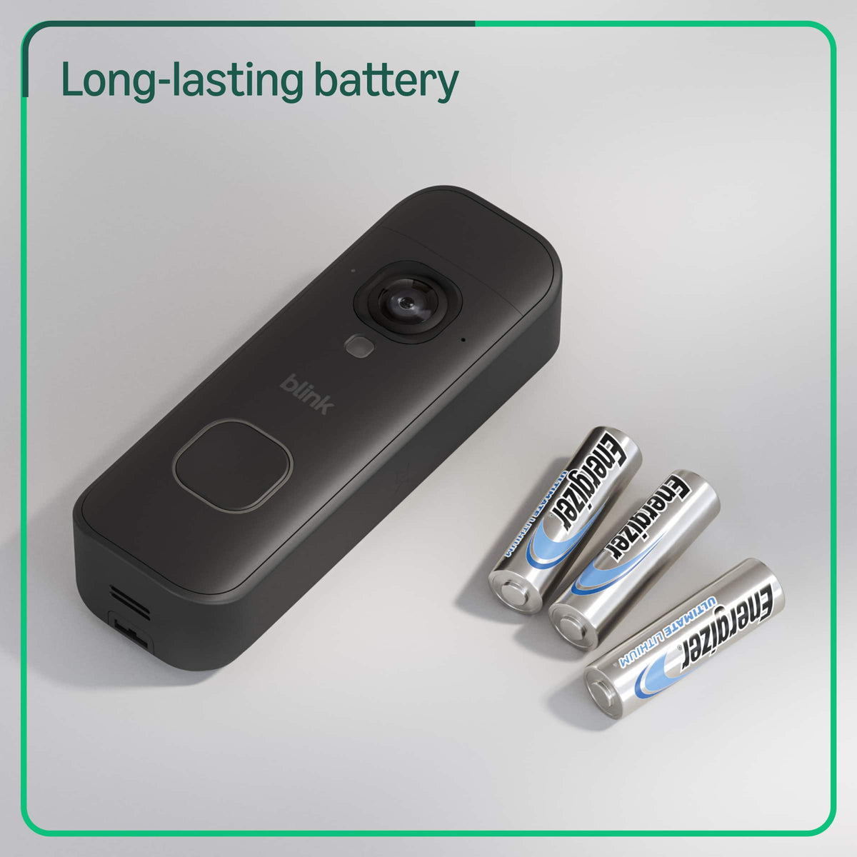 Blink - Battery Doorbell 2K+ Sync Module Core included - Wireless video doorbell, 2K resolution, enhanced audio - Black