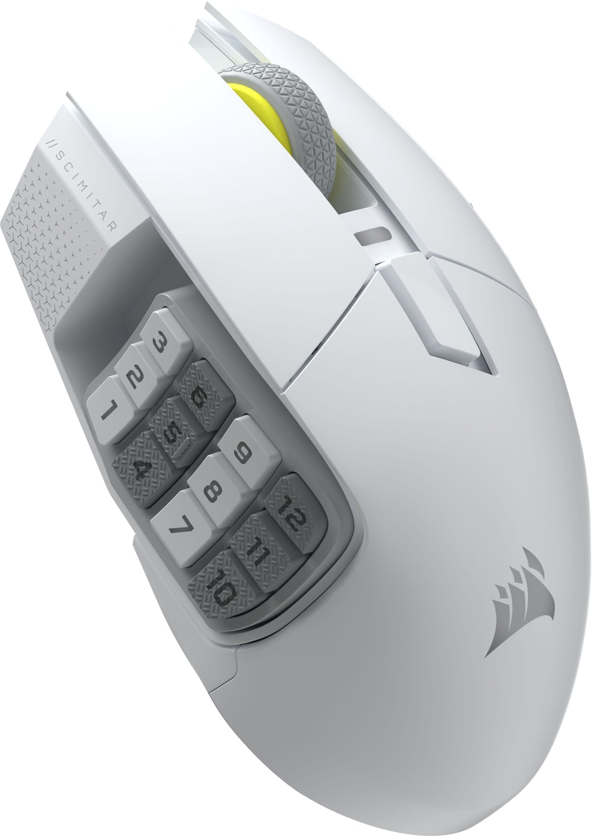 CORSAIR - Scimitar Elite Wireless SE MOBA/MMO Optical Gaming Mouse with 16 Programmable Buttons - Wireless - White