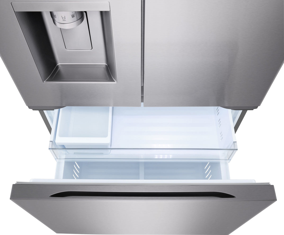 LG - 36-in Wide Counter-Depth MAX 23.7 Cu. Ft. 3-Door Smart French Door Refrigerator with Zero Clearance Hinge System - PrintProof Stainless Steel Look