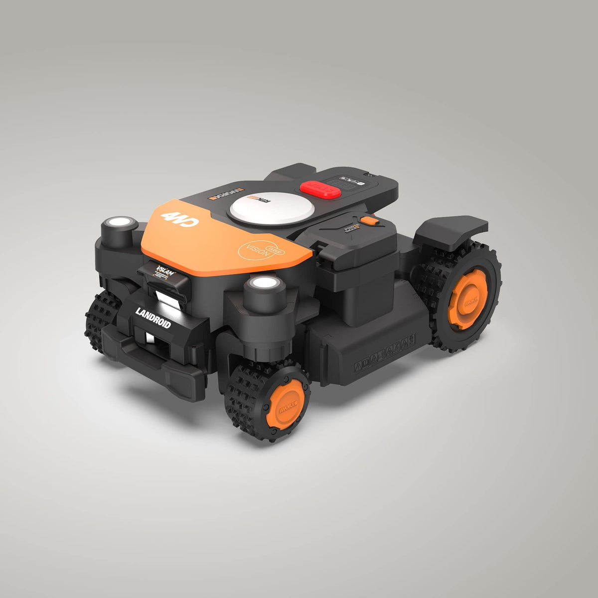 WORX - Landroid Vision 4WD 1/2 Acre Robotic Lawn Mower, AI Obstacle Avoidance, Cloud Navigation, Auto Mapping App Control WR342 - Black