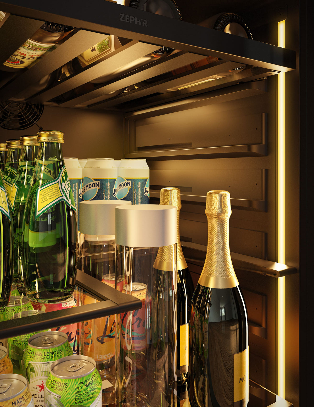 Zephyr - Presrv 24 in. 7-Bottle and 108-Can Single Zone Panel-Ready Beverage Cooler - Panel Ready + Glass