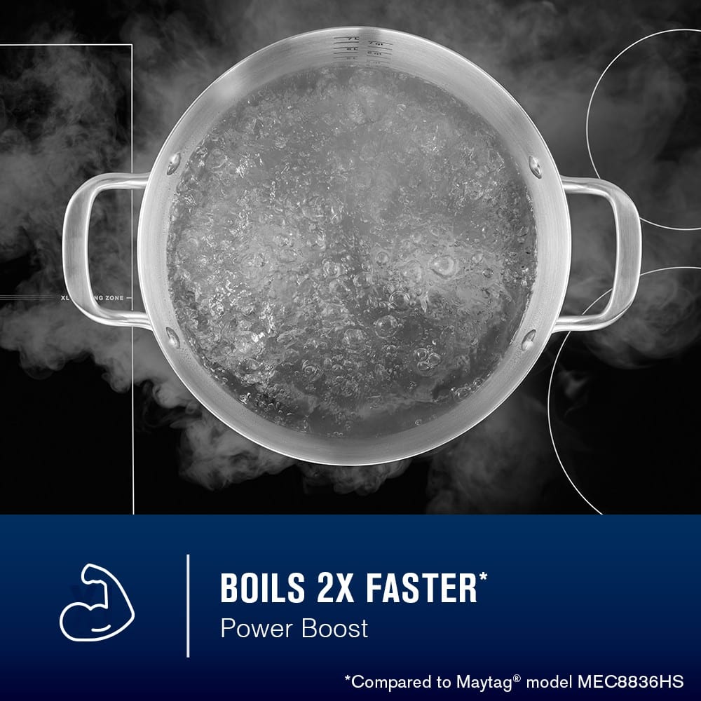Maytag - 36 in. Wide 5 element Electric Induction Cooktop with Power Boost - Black