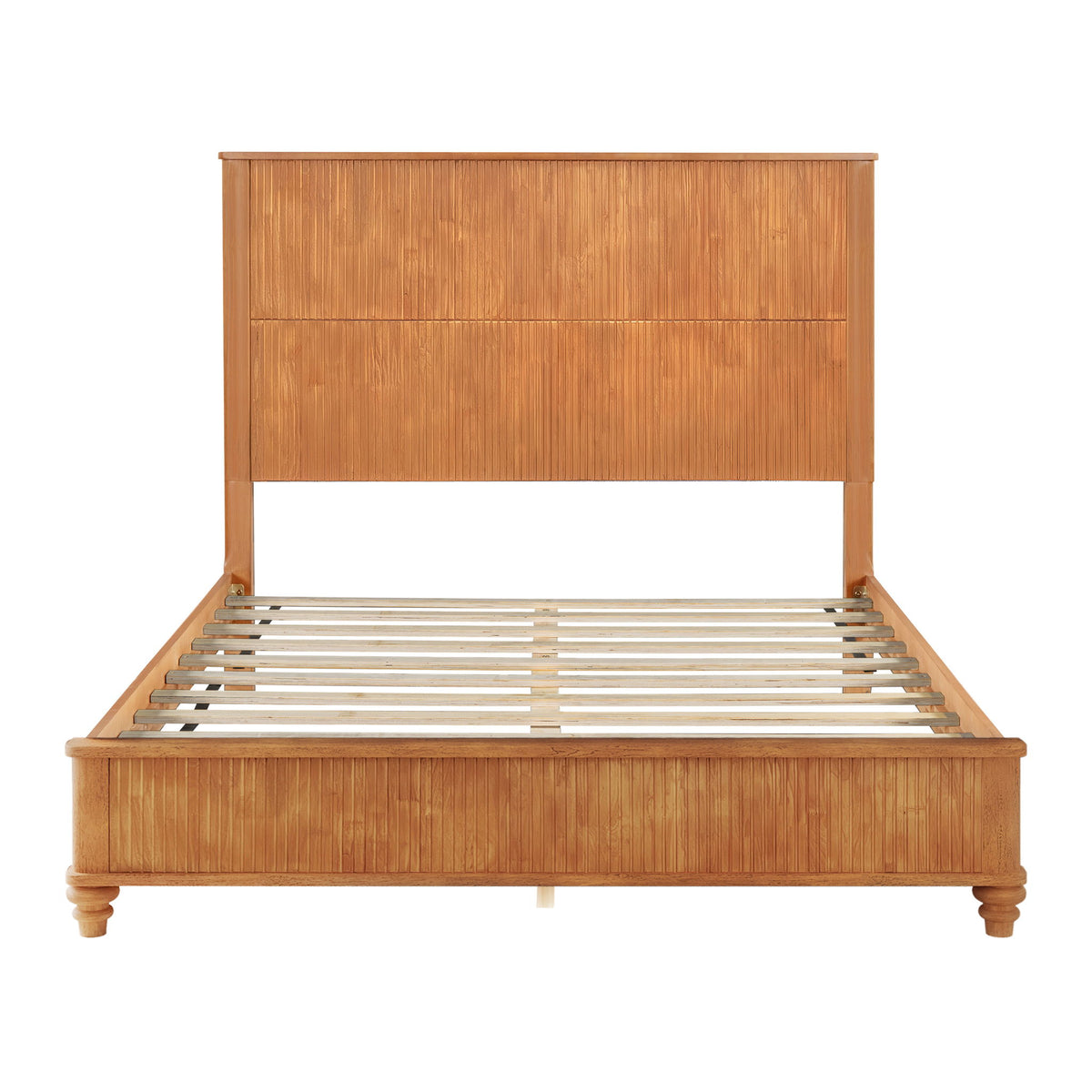 Estructura de cama de plataforma y cabecero alto