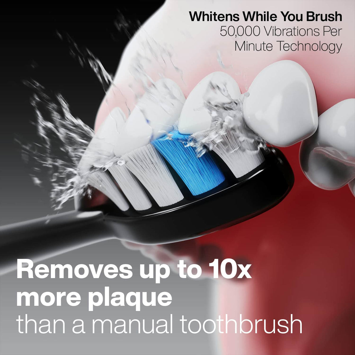 AquaSonic - Elite - Ultra-Whitening Rechargeable Toothbrush - Black