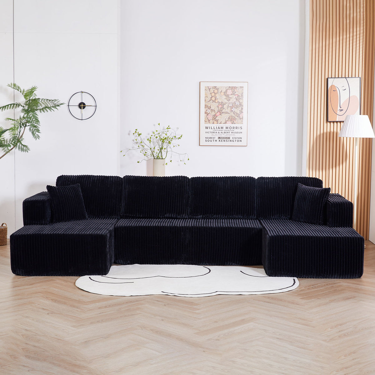 Sofá Seccional Modular en Forma de U para Sala de Estar