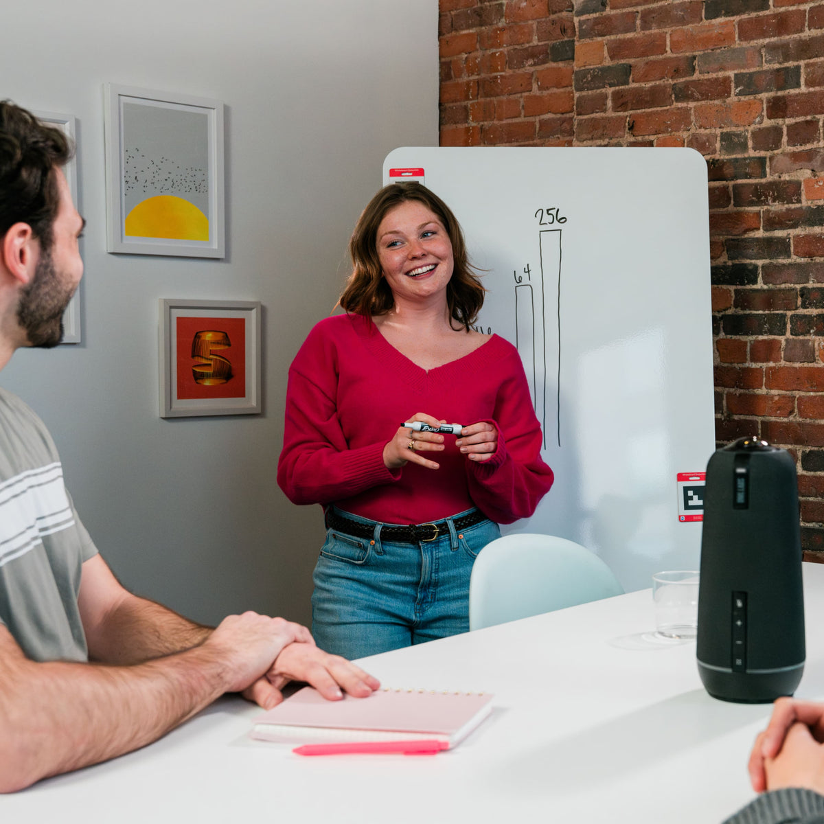 Owl Labs - Meeting Owl 4+ 360-Degree, 4K Smart Video Conference Camera, Microphone, and Speaker (Automatic Speaker Focus) - Black