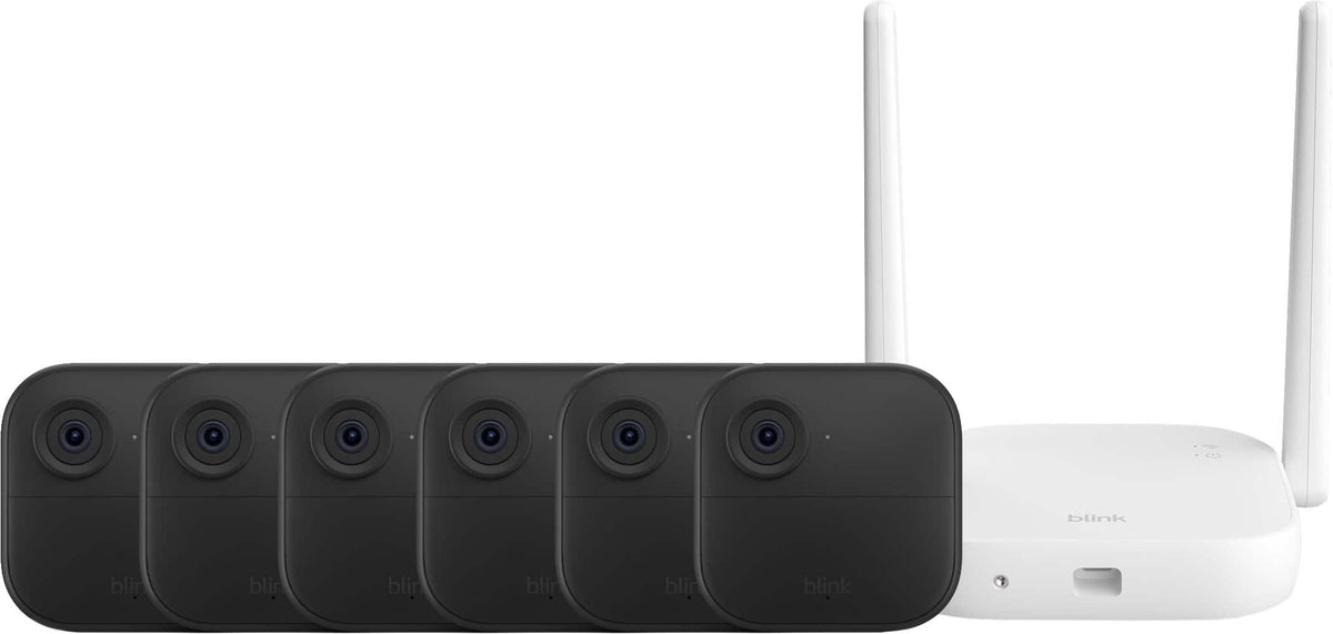 Blink - Outdoor XR+ - Extended Range Battery-Powered Outdoor 4 Camera with 10x security coverage - 6 camera system - Black