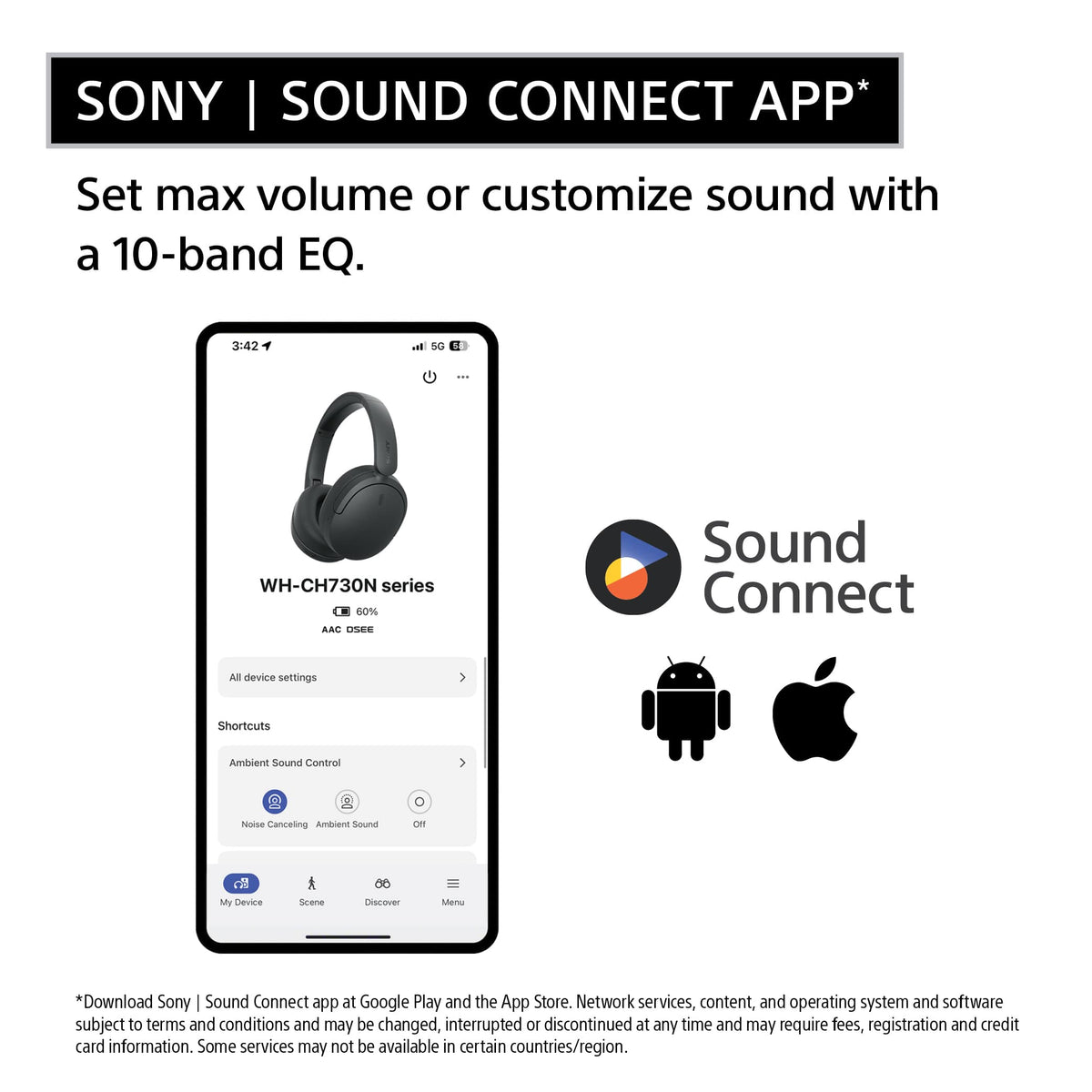 Sony - WH-CH730N Wireless Noise Cancelling Headphones - Black