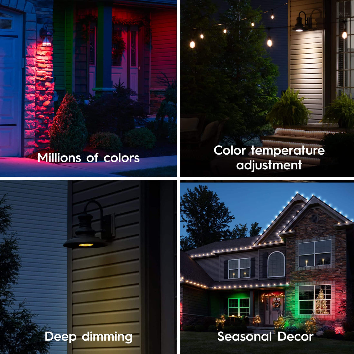 Cync - PAR38 LED Light Bulb, Matter Compatible, Color Changing, 1pk - Full Color