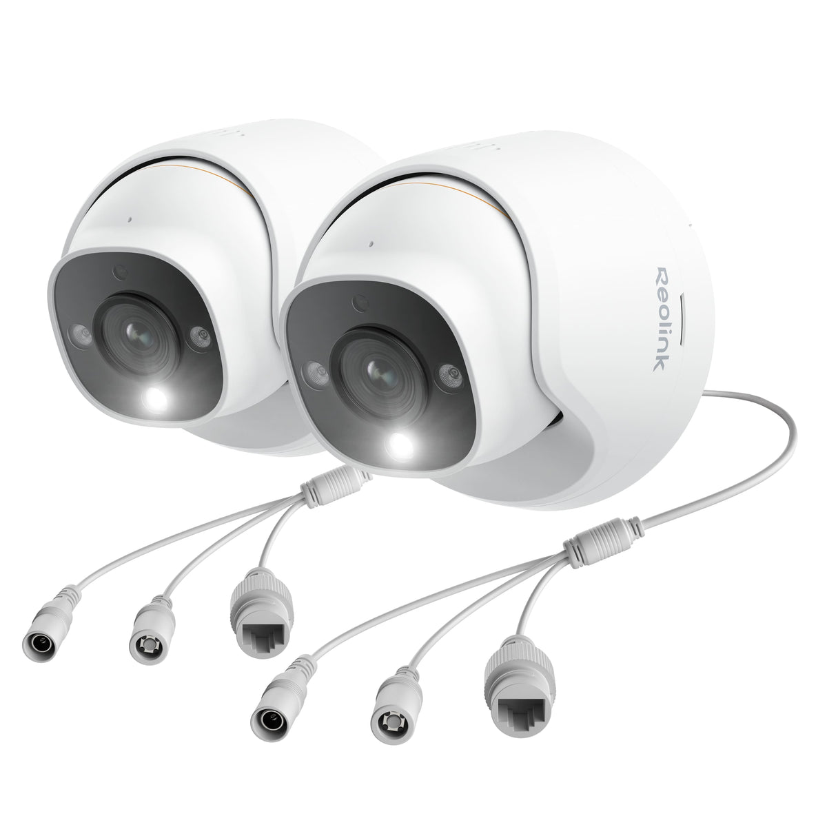 Reolink - 2-Camera Indoor/Outdoor Add On or Stand Alone Wired PoE 4K+ 12MP Security Dome IP Cameras, Smart AI Search, Spotlight - White