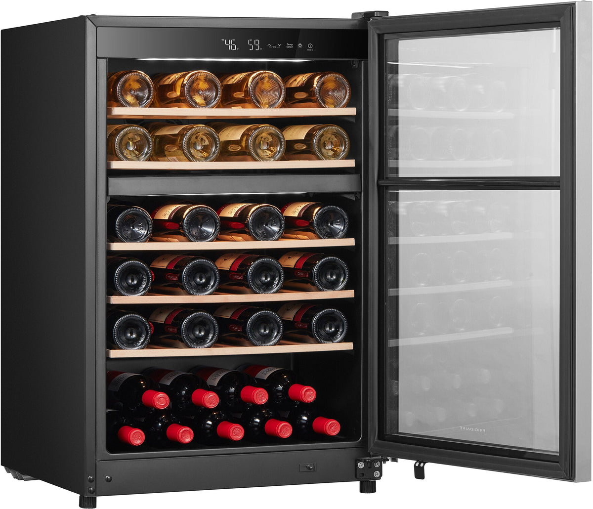 Frigidaire - 46 Bottle Wine Cooler - Stainless Steel