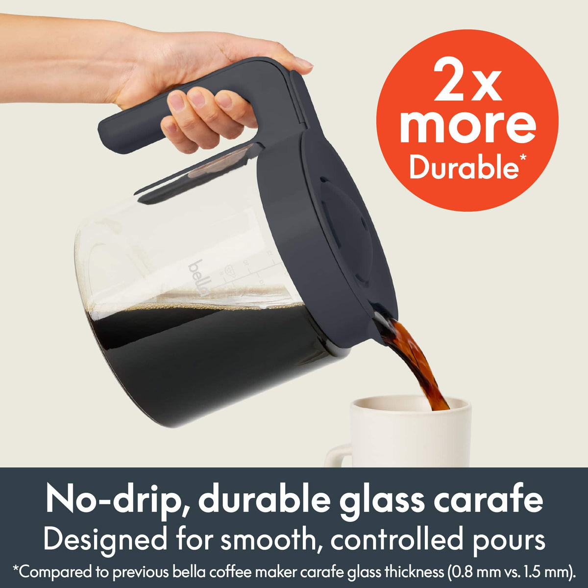 Bella - BREW 14-Cup Auto Pour Over Coffee Maker​ - Slate