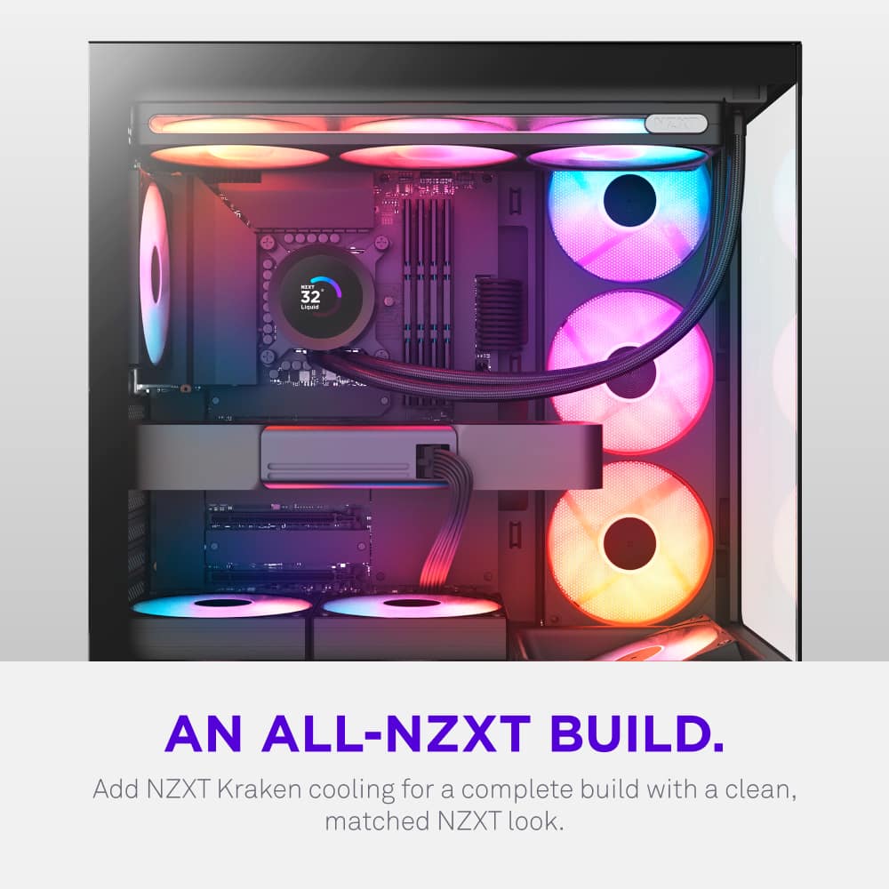 NZXT - S5 RGB Compact ATX Mid-Tower Computer Case - Black - Black
