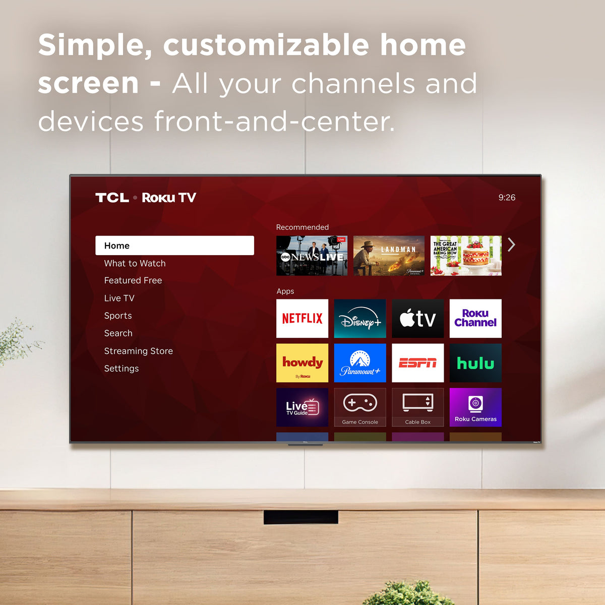 TCL - 55" Class S-Series 4K UHD HDR LED Smart TV with Roku TV (2026)