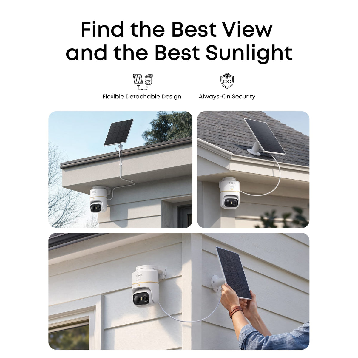 eufy - eufyCam C37 2-Cam Kit with HomeBase Mini, 4K Solar Security Cameras, 360 PTZ AI Tracking, No Monthly Fee - White