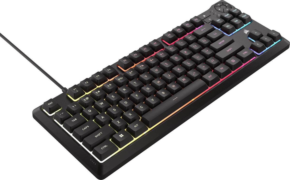 CORSAIR - K55 CORE TKL RGB Gaming Keyboard – 8-Zone RGB – Tenkeyless - Black