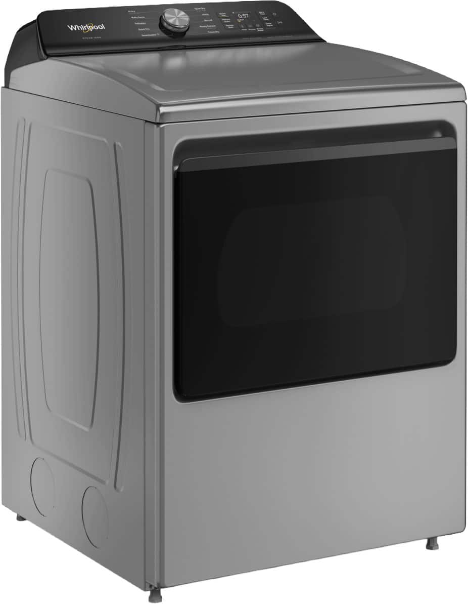 Whirlpool - 7.5 cu. ft. Smart Gas Top Load Dryer with Steam Iron and AI Dry - Radiant Silver