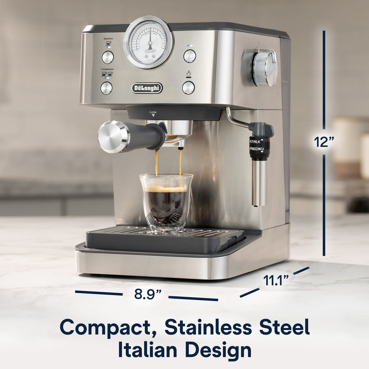 De'Longhi - Classic Espresso Machine - Stainless Steel