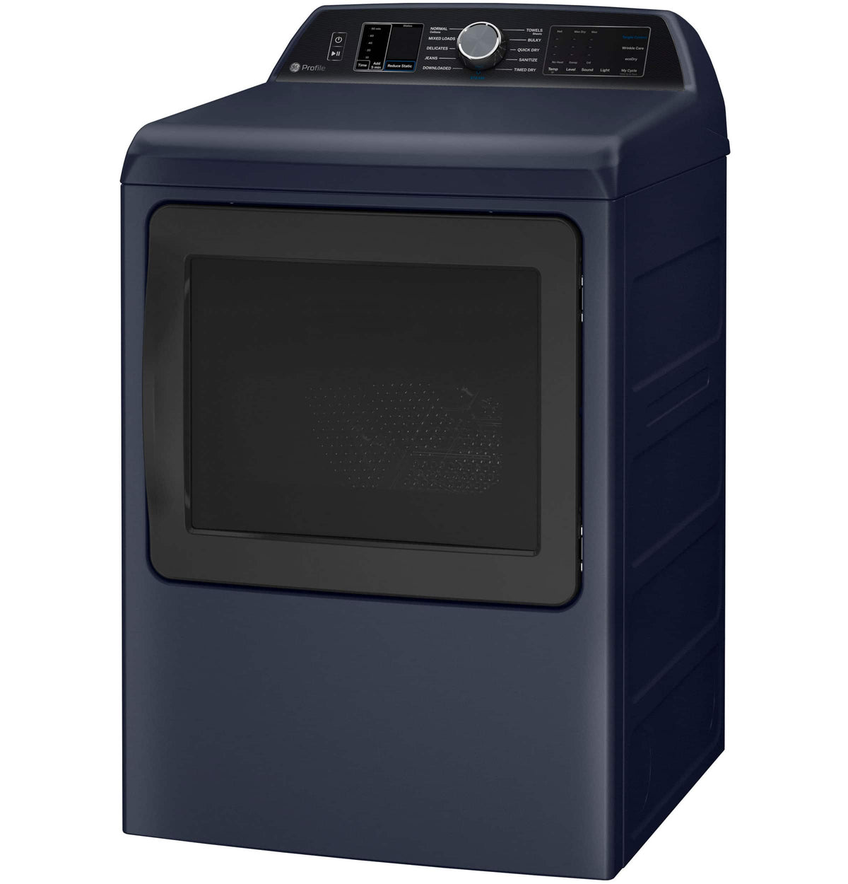 GE Profile - 7.3 Cu. Ft. Smart Electric Dryer with Steam and Tangle Control - Sapphire Blue