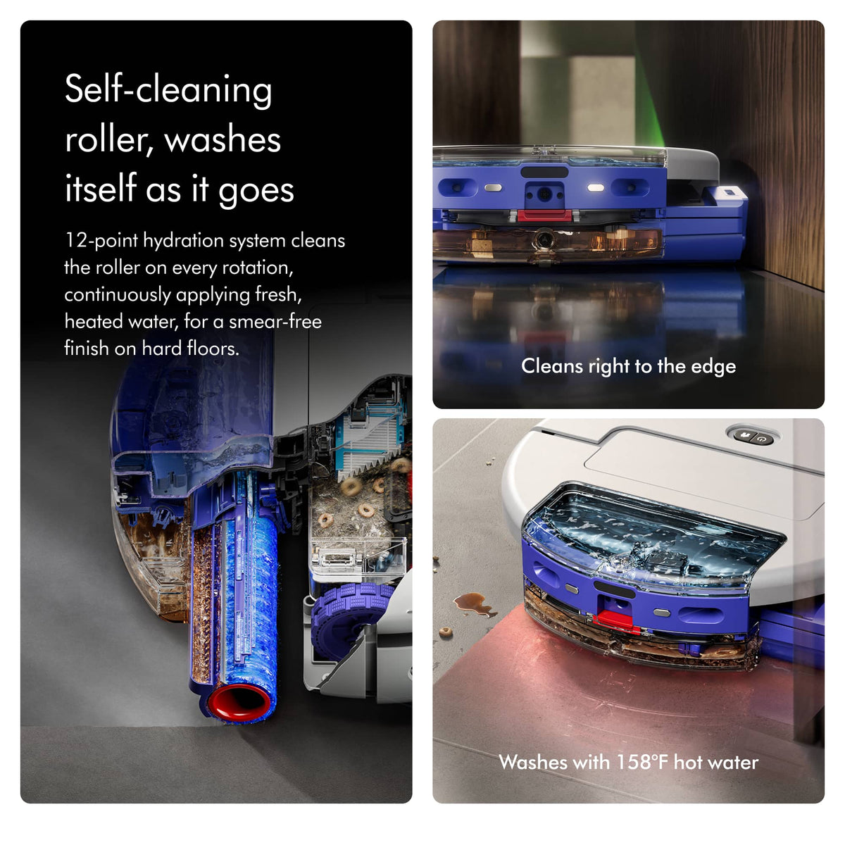 Dyson - R3 Nurovi Spot+Scrub UV Robot Vacuum - Silver/Vinca Blue