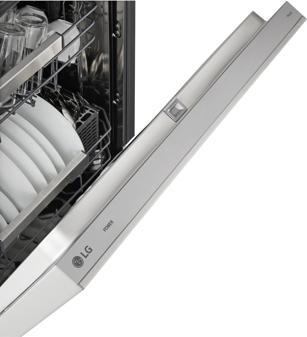 LG - FlushFit 24-in Top Control Smart Built-In Stainless Steel Tub Dishwasher with 3rd Rack, 1 Hour Wash and Dry, 42dBA - Stainless Steel