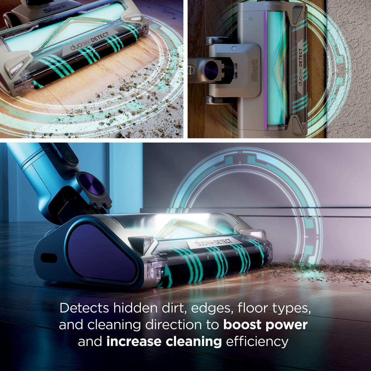 Shark - PowerDetect Reveal Clean & Auto-Empty System, 60 Day XL Capacity, up to 70 mins Runtime - Emerald & Gold