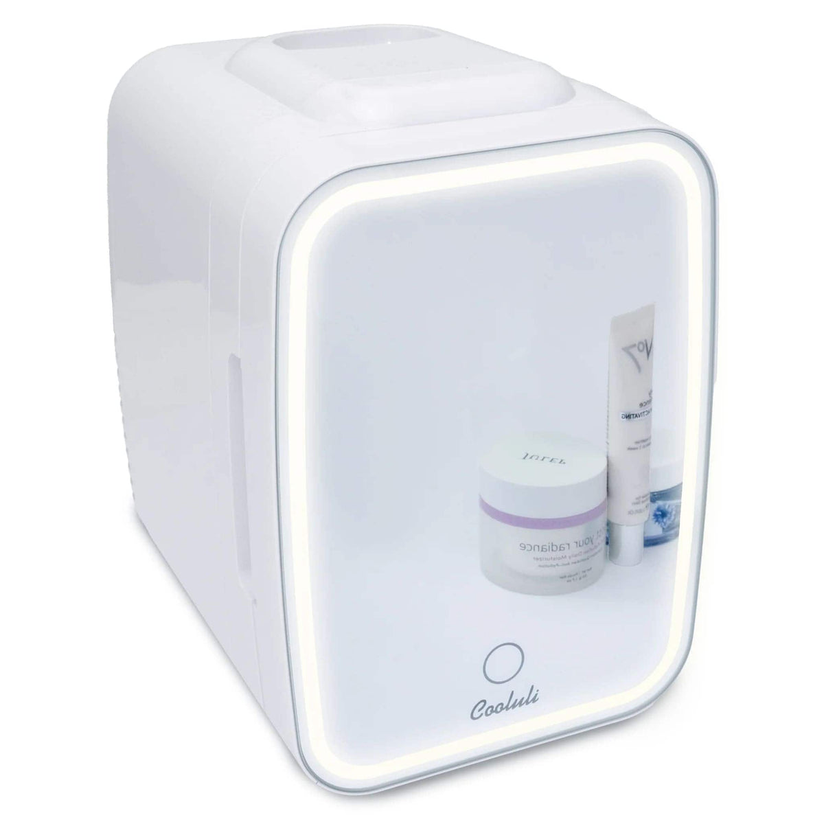 Cooluli - Glow Beauty 4L Mini Fridge with Mirror LED - White